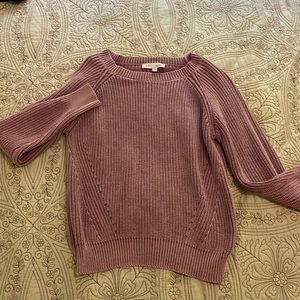 Antique Purple Philosophy Cable Knit Sweater